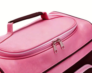 Mobile hair / tools kit bag - pink / black