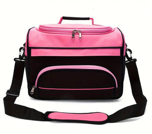 Mobile hair / tools kit bag - pink / black